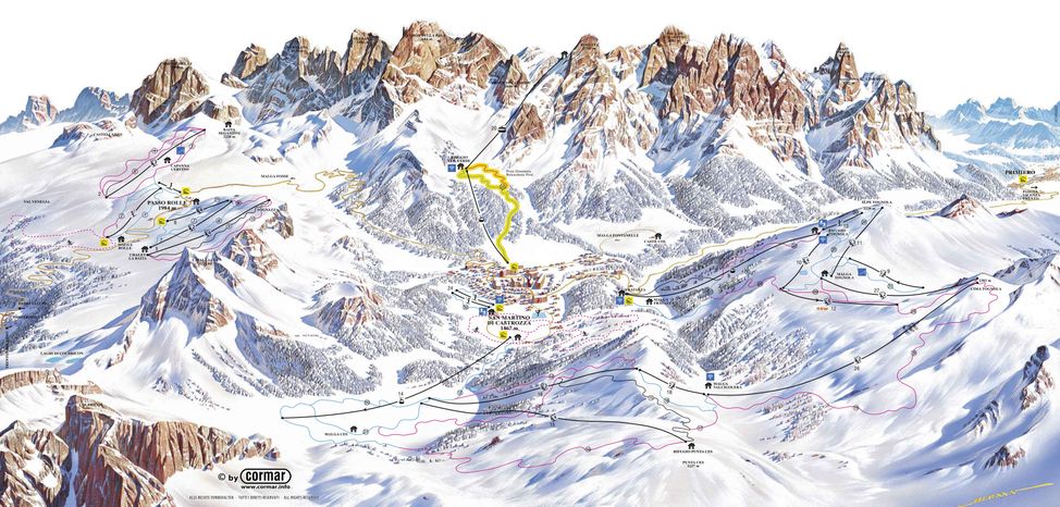 Detaillierte Infos zum Langlauf und den Loipen im Langlaufgebiet San Martino di Castrozza - Passo Rolle