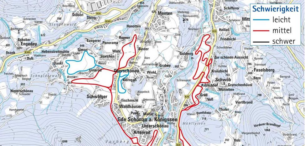 Information on Cross-Country Skiing at Schönau at Königssee
