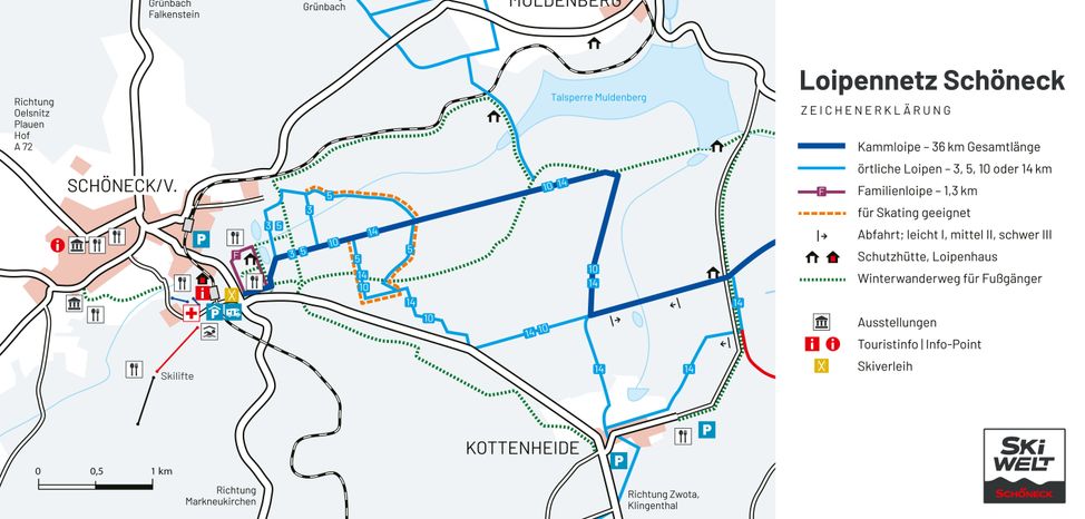 Loipenplan Skiwelt Schöneck