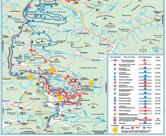 Loipenplan Schwarzwaldhochstraße