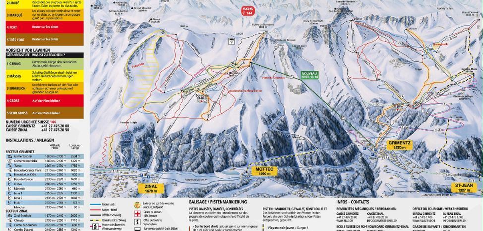 Loipenplan Sierre Anniviers