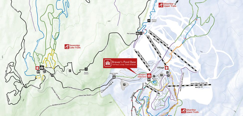 Detaillierte Infos zum Langlauf und den Loipen im Langlaufgebiet Silver Star Mountain Resort