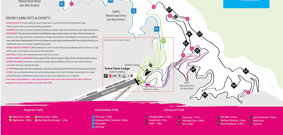 Loipenplan Snow Farm