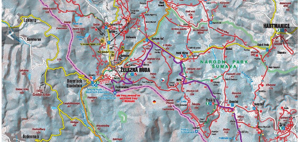 Loipenplan Špičák Železná Ruda