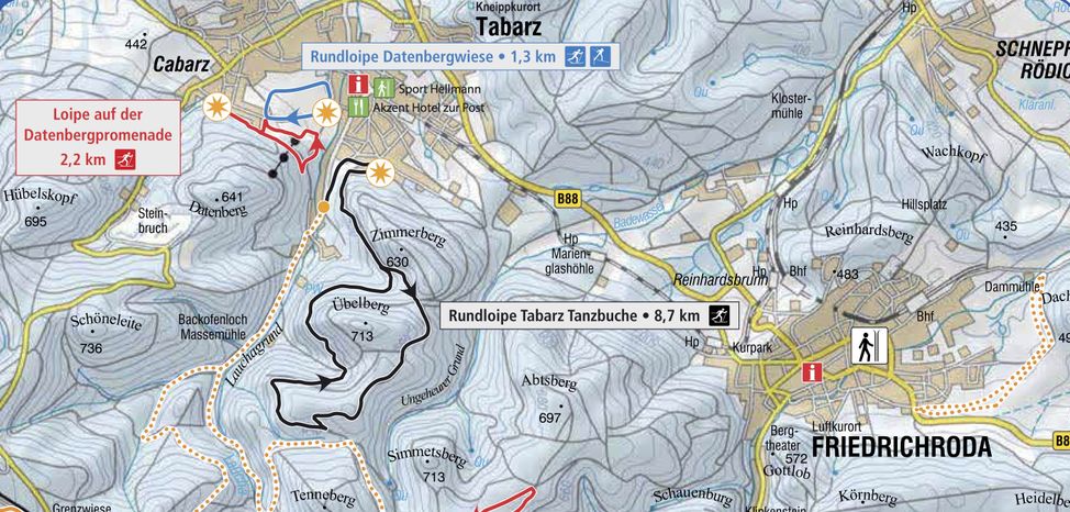 Information on Cross-Country Skiing at Tabarz Inselsberg