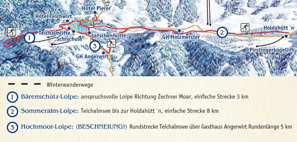 Loipenplan Teichalm - Sommeralm