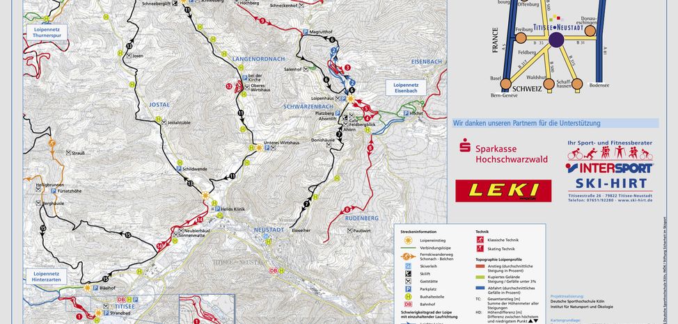 Loipenplan Titisee-Neustadt