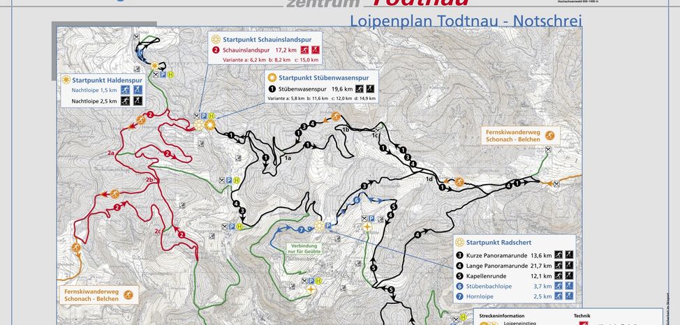 Loipenplan Todtnau - Todtnauberg