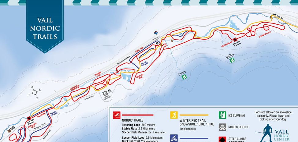 Loipenplan Vail Nordic Trails
