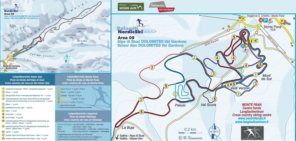 Information on Cross-Country Skiing at Val Gardena Gröden