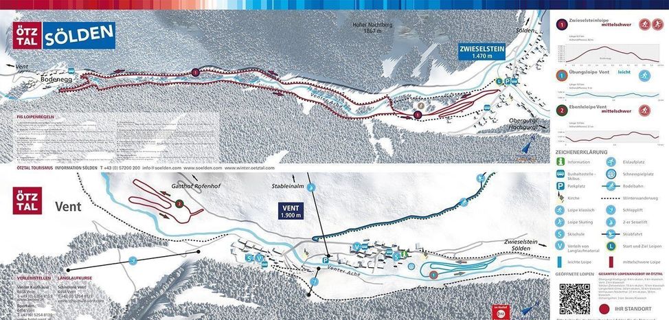 Information on Cross-Country Skiing at Venter Seilbahnen