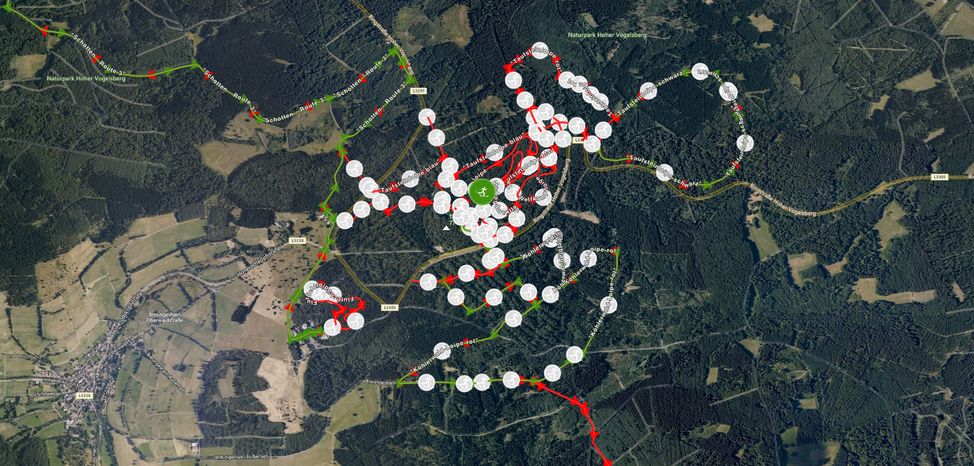 Loipenplan Vogelsberg