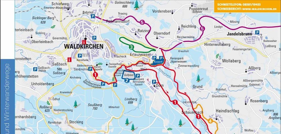 Information on Cross-Country Skiing at Waldkirchen Oberfrauenwald