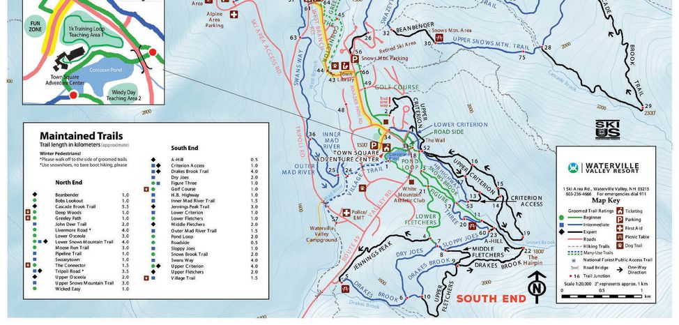 Detaillierte Infos zum Langlauf und den Loipen im Langlaufgebiet Waterville Valley Resort
