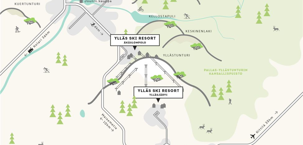 Detaillierte Infos zum Langlauf und den Loipen im Langlaufgebiet Ylläs