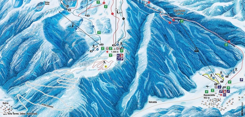 Detaillierte Infos zum Langlauf und den Loipen im Langlaufgebiet Zoncolan - Ravascletto