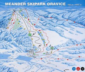 Pistenplan Meander Skipark Oravice