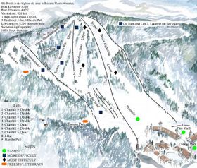 Pistenplan Beech Mountain Resort