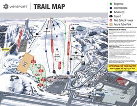 Pistenplan Winsport - Canada Olympic Park Calgary