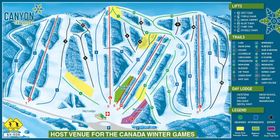 Pistenplan Canyon Ski Resort Red Deer