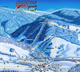 Pistenplan Destne v Orlickych horach