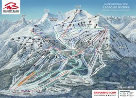 Pistenplan Ski Marmot Basin – Jasper