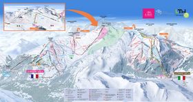 Pistenplan La Thuile - La Rosière (Espace San Bernardo)