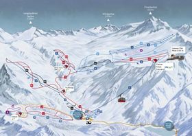 Pistenplan Schnalstaler Gletscher - Alpin Arena Schnals