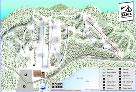 Pistenplan Sir Sam's Ski Area
