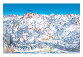 Pistenplan Latemar Dolomites in Obereggen