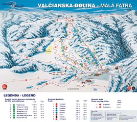 Pistenplan Snowland Valcianska doline