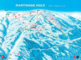 Pistenplan Winter park MARTINKY/Martinske Hole