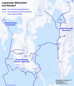 Loipenplan Sehmatal am Paulusberg - Fichtelberggebiet