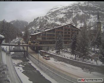 Das Zentrum von Zermatt wird in den kommenden Tagen ordentlich Neuschnee abbekommen.