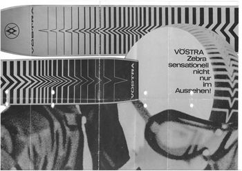 Mit dem Zebra-Design erzielte Völkl weltweit großes Aufsehen.