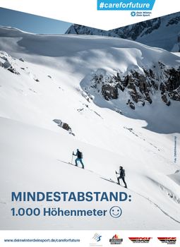 Abstandhalten ist beim Wintersport selbst kein Problem.