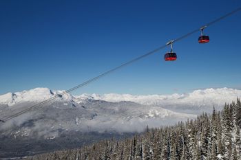 Die spektakuläre Peak 2 Peak Gondel in Whistler Blackcomb.