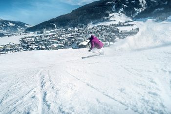 Beliebt bei Familien: Das Skigebiet am Maiskogel mit seinen vielen blauen Abfahrten.