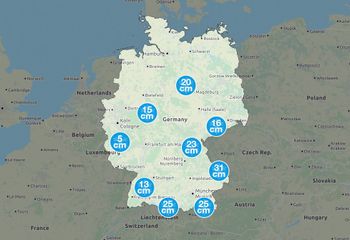 Neuschnee in Deutschland für die ersten Januartage 2017.