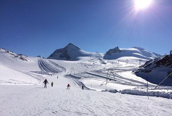 View over the slopes on Theodul glacier.