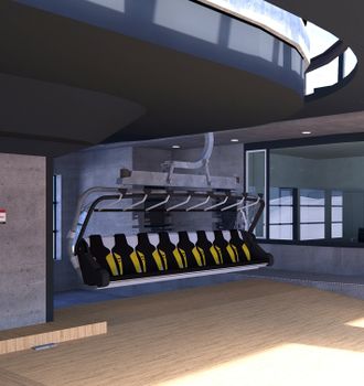 Jeder Sessel ist für acht Personen ausgelegt und mit Sitzheizung ausgestattet.