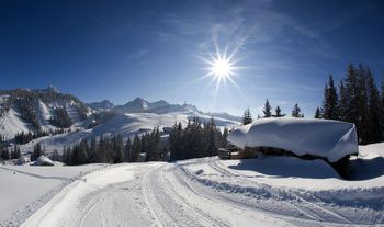 Was für ein Winter-Almblick!