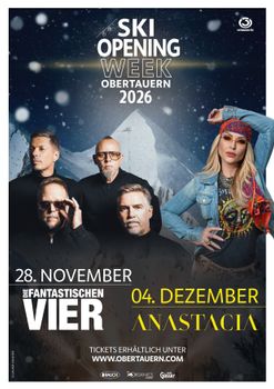 Already Confirmed: Die Fantastischen Vier and Anastacia at the Ski Opening in Obertauern