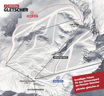 Es gibt drei permanente Aufstiegsrouten.