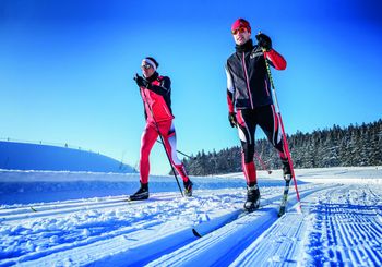 Am Gibacht sind die Loipen von mittlerer Schwierigkeit.