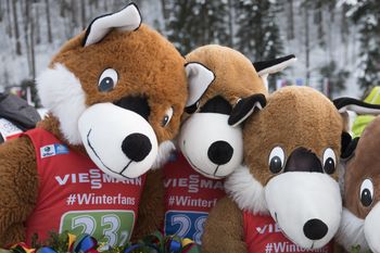 Das Maskottchen des Ruhpoldinger Biathlon-Weltcups: Beppo, der Loipenfuchs.