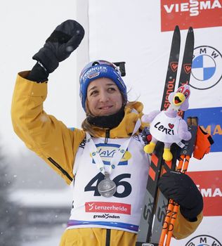Nach Bronze in der Mixedstaffel holt sich Franziska Preuss heute Silber im Sprint.
