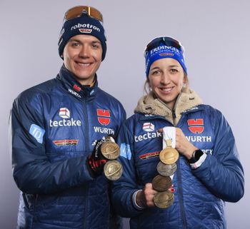 Bronzemedaille für Justus Strelow und Franziska Preuss in der Single Mixed Staffel.