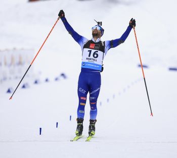 Von 16 auf 1 aufgeholt: Gold für Patrick Braunhofer aus Italien in der Verfolgung.
