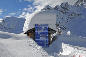 Im Februar 2014 türmte sich der Schnee im Alta Badia meterhoch.